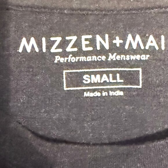 MIZZEN+MAIN Men's Navy Heather Fairway Crewneck - Picture 3 of 5